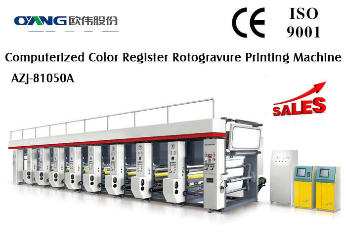 1 - A maquinaria de impressão zero do Gravure do controle de tensão de 8 cores firma a saída
