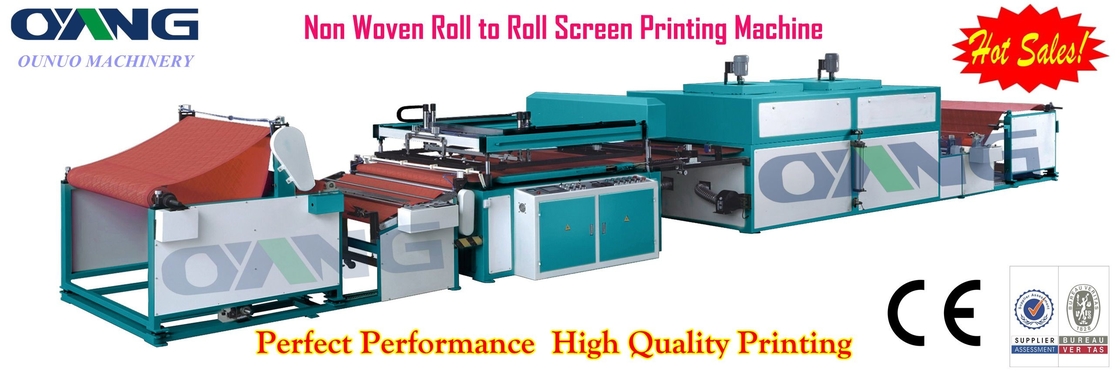 máquina de impressão não tecida da tela do saco do d-corte de uma impressão de 2 cores
